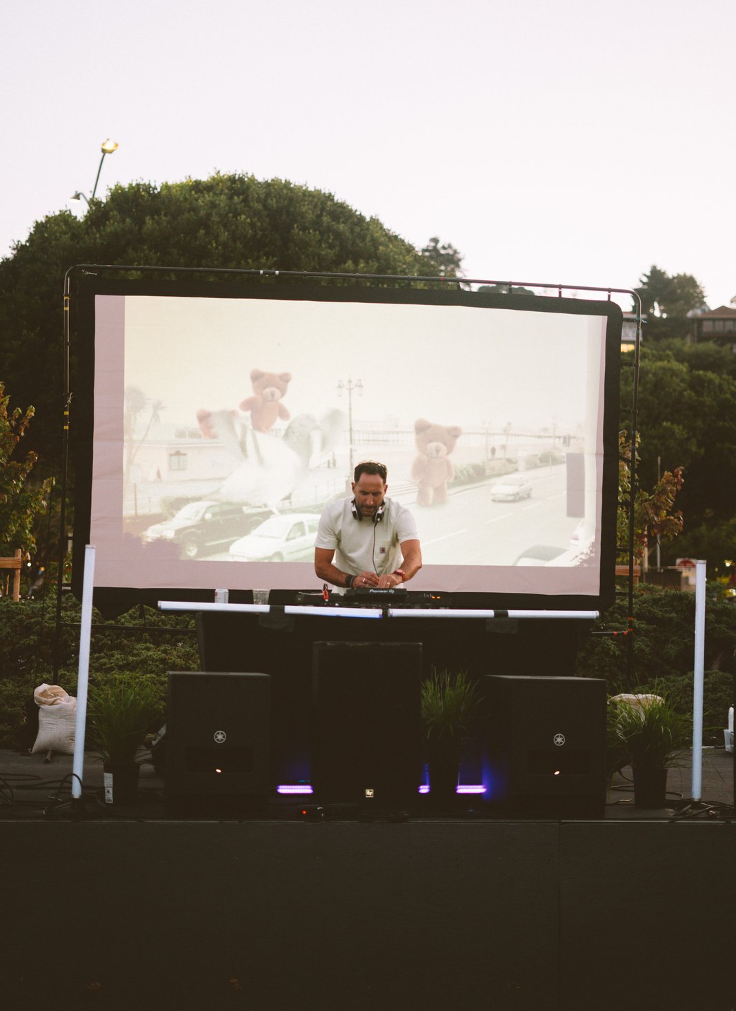 A DJ on the main stage, DJs by the Bay 2025
